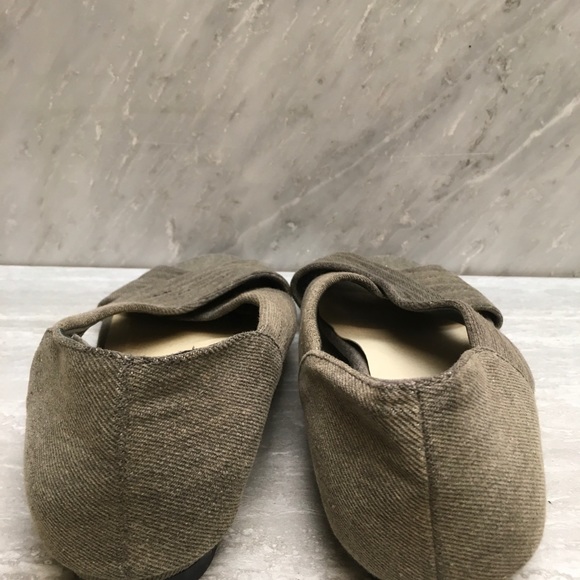 F-TROUPE Canvas Peeptoe Flats Shoes 10 - Picture 6 of 9